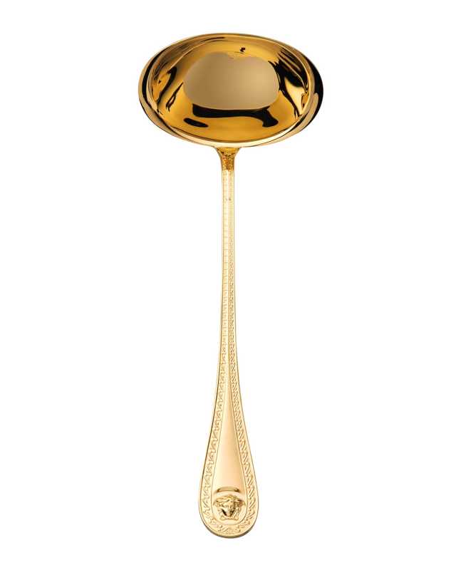 Medusa Gold-Plated Soup Ladle